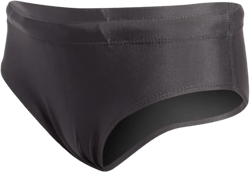 Essential Solid Brief Swimsuit Men’ Competitive Swimwear, Drawstring Waist, UPF 50+, Chlorine Resistant, 2-Way Stretch 26 Essential Black