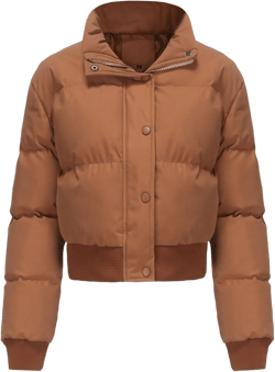 2023 Women's Cropped Puffer Jackets Trendy Long Sleeve Zipper Down Jacket Winter Warm Quilted Short Down Coat with Pockets at Amazon Women's Coats Shop