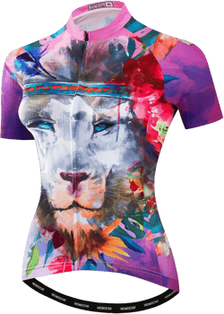 Women Cycling Short Sleeve Jersey Bike Bicycle Clothing Flowers Jacket with Big Reflective Tape : Clothing, Shoes & Jewelry