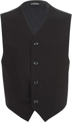 Calvin Klein Boys' Formal Suit Vest, Tailored Fit & Adjustable Back Strap, 4-button Single Breasted Closure & 2 Slit Pockets 18-20 Black