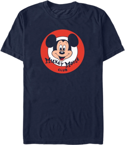 Men's Disney Mickey Mouse Club Mickey Face Logo  T-Shirt - Navy Blue - X Large