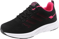 HINDOLA Womens Sneakers Lightweight Running Shoes Mesh Breathable Fashion Sneakers Athletic Comfortable Casual Non Slip Walking Shoes 5 Rose