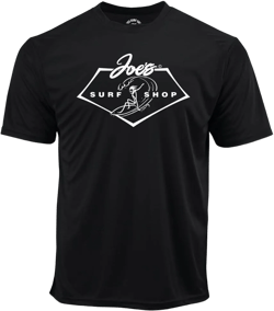 JOES SURF SHOP Moisture Wicking Graphic Workout Shirt in Regular, Big & Tall XX-Large Black / Surfing 101 Logo