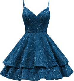 Sparkly Sequin Homecoming Dresses for Teens Tiered Short V Neck Prom Dresses 2024 Formal Cocktail Gown Peacock 0