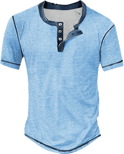 Compression Shirt Men Long Sleeve Pearl Snap Shirts for Men Men's Color Block Printed Short Sleeve Henley Shirts Button Up Lightweight T-Shirts Summer (Z1-Light Blue, XXXXL)