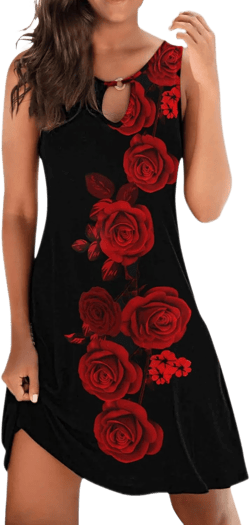 Rvidbe Dresses for Women 2023 Casual, Plus Size Summer Dresses with Sleeves, Maxi Dress for Women Summer, Women's Boho Short Sleeve V-Neck Pocket Dress Casual Print Long Dress Spring Dresses