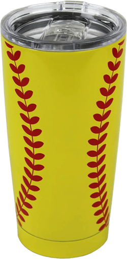 Softball Tumbler Cup 20oz Gift for Mom Men Women, Stainless Steel, Vacuum Insulated, Keeps Water Stay Cold for 24, Hot for 12 hours (20oz, Softball)