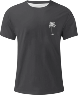 WENKOMG1 Graphic Tshirts Shirt for Men Printed Solid Color Casual Tee Shirt Summer Short Sleeve Loose Fit Tees, Polo Shirt for Men T Shirts Mens Golf Shirts Hawaiian Shirt(Dark Gray 2,5X-Large)