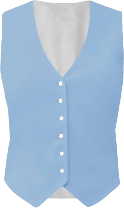 Women's Waistcoat Slim Fit Button V-Neck Vests Dressy Sleeveless Jacket Large Blue