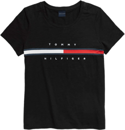 Tommy Hilfiger Women's Adaptive Short Sleeve Signature Stripe T-shirt With Magnetic Buttons at Amazon Women’s Clothing store