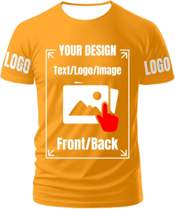 Custom Tshirts for Men Women Personalized Custom T Shirts Customized Shirts Tee Customized Gifts Add Text Image Logo Orange XX-Large