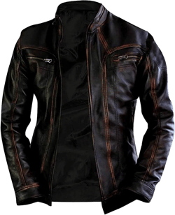 Men's Vintage Brown Motorcycle Leather Jacket - Diamond Quilted Real Lambskin Black Leather Biker Jacket for Men XX-Large Distressed Black Real Leather