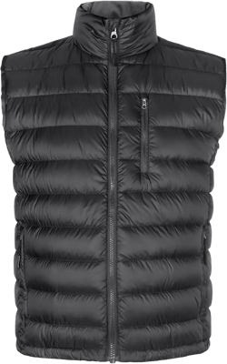Bakery Men's Down Vest Lightweight Packable Puffer Vest Stand Collar Down Vest Zipper Sleeveless Jacket X-Large Black