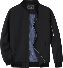 QLZ Men's Bomber Jackets Varsity Flight Jacket For Men Casual Lightweight Windbreaker Windproof Track Puffer Coat