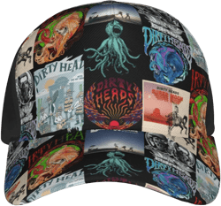 Dirty Rock Band Heads Baseball Cap Hat Golf Dad Hat Adjustable Cap for All Seasons Gifts for Women Men Comfortable Outdoor Cap Trucker Hat Unisex Outdoor Headwear for Workouts Black