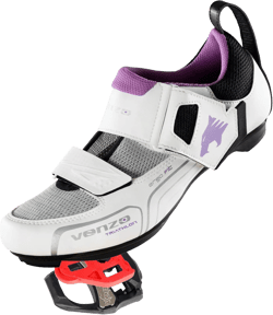 Venzo Quality Women's Bike Bicycle Road Cycling Triathlon Shoes with Clipless Sealed Bearing Look Delta Compatible Pedals & Cleats