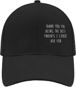 Thank You for Being The Best Parents I Could Ask for Golf Hat Sports Hat AllBlack Hat for Men Gifts for Him Cool at Amazon Men’s Clothing store