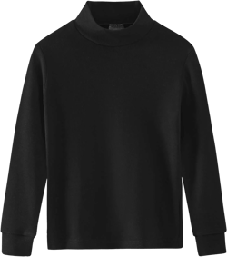 Spring&Gege Little & Big Kids Soft Cotton Long Sleeve Mock Turtleneck Shirts 9-10 Years Black