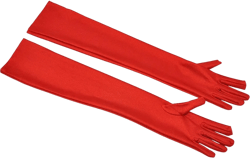 olesa Long Flapper Evening Opera Satin Gloves for Women Elbow Length 1920s