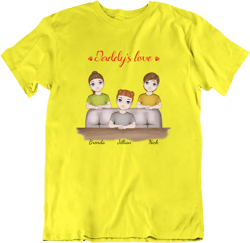 Daddy's Love Custom Names Father's Day T shirt