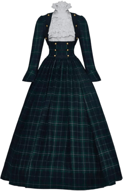 Women Christmas Caroler Caroling Carol Costume Civil War Victorian Charles Dickens Cosplay Costume Dress 3X-Large