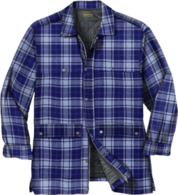 Boulder Creek by Kingsize Men's Big & Tall Flannel Full Zip Snap Closure Renegade Shirt Jacket 4X- Large Big Navy Plaid