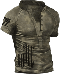 4th of July Tshirts Day 3D Digital Printing Casual Basic Tee Tops Cowboy Shirts for Men Men's American Flag Tank Medium C-khaki