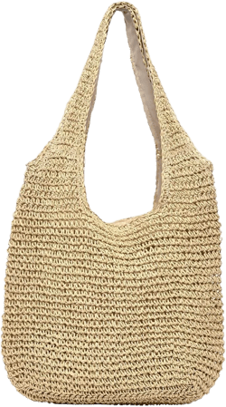 Straw Travel Beach Tote Bag for Women Large Woven Foldable Shoulder Handbags Purse for Summer Vacation