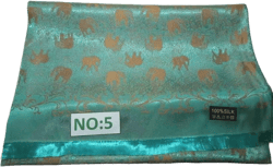 Thai Green Gold Silk 100% Made From Thailand Elephant Soft Scarf Shawl Wrap Women Handmade Gift Souvenir Length 72 Inches
