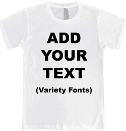 Custom T Shirts Ultra Soft Add Your Text for Men & Women Unisex Cotton T Shirt Medium White