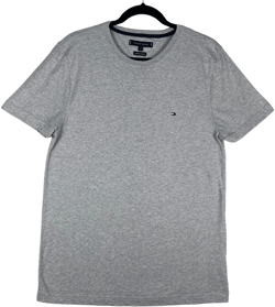 Tommy Hilfiger Light Grey Basic Organic Cotton Tee Shirt Size M