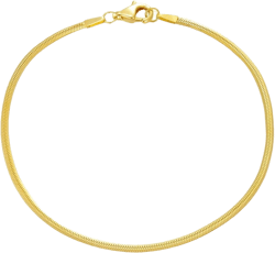 18K Yellow Gold 0.7mm, 1mm, 1.5mm, 2.8mm Snake Chain Bracelet Herringbone Chain Bracelet with Durable Lobster Clasp for Women, Gold Herringbone Chain Bracelet Anklet Durable Strong Real 14k Gold Snake Snake Chain Bracelet Anklet, 6inch-9inch 1.5mm 7inch
