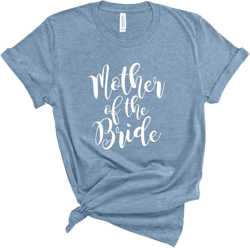 Mother of The Bride Shirt, Mother of The Groom Shirt – Soft Unisex Cotton Blend Wedding Tee for Mom. Matching Bridal Tshirts. XX-Large Heather Slate Motb