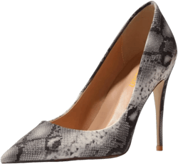 Pazzion Women Classic Closed Pointed Toe Stiletto Heeled Pumps Slip On Snakeskin High Heel Shoes for Party Evening Dress Size 4-16 US 6 Black White