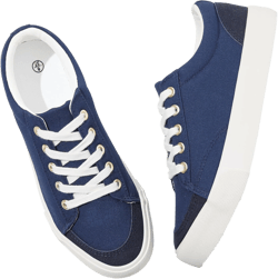 Amazon.com | Adokoo Sneakers for Women Canvas Low Top Lace Up Shoes White Fashion Tennis Sneakers Cute Casual Comfort Walking Shoes(Navy,US11) | Shoes