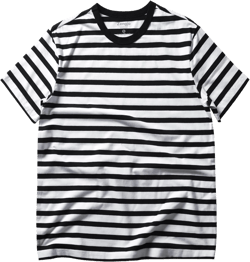 Zengjo Mens Striped T Shirt Short/Long Sleeve Crewneck Tee Small Black White