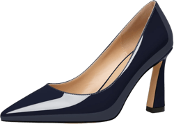 Amazon.com | Joseywade Womens High Heels Pointed Toe Stilettos Heel Pumps Slip-on Closed Toe 3.5 Inch Flare Heels Leather Dress Shoes | Shoes
