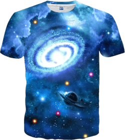 Neemanndy Unisex 3D Colorful Print Graphic Tee Shirts for Men Women and Teens X-Large Space-bd34