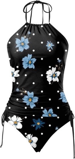 Plus Size Swimsuit for Women Two Piece Tankini Set Sea Turtle Coconut Tree Sunset Print 2 Piece Bikini Set Sexy Large Nb-blue