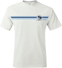 Boardwalk - Red Or White Hanes Men's Cotton Blend Short Sleeve T-Shirt