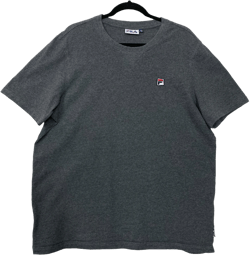 FILA Grey Basic Thick Blend Cotton Tee Shirt Size XL