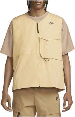 Nike Mens Sportswear Tech Pack Unlined Vest w/Shoulder Bag Twine Large Gold