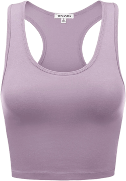 Premium Cotton Breathable Basic Sleeveless Racerback Crop Tank Top at Amazon Women’s Clothing store