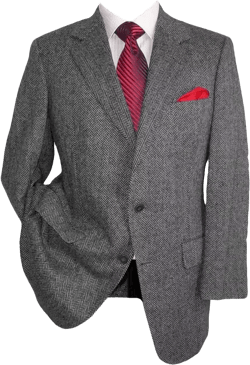 HUUTOE Men Vintage Herringbone Tweed Blazer Jacket Grey Blazer Men 2 Button Blazer for Men Notch Lapel Coat Mens 3XL