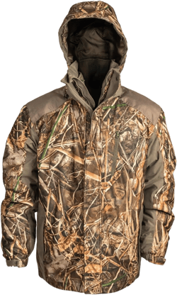 HOT SHOT Men’s 3-in-1 Insulated Camo Hunting Parka, Waterproof Jacket, Versatile Camouflage Hunting Clothes for Men at Amazon Men’s Clothing store