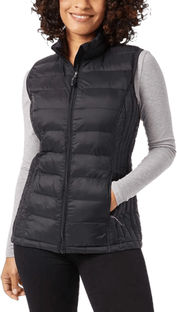 32 Degrees Heat Womens Lightweight Warmth Packable Vest Large Black22