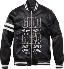 WITHIN HER - WOMEN'S BOMBER JACKET - BLACK