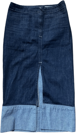 ZARA Indigo Midi Jean Skirt - Womens Small