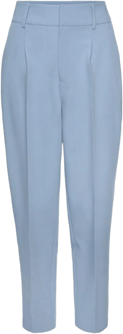 Women's High Waisted Trouser Pants - LASCANA - Light Blue Solid 6