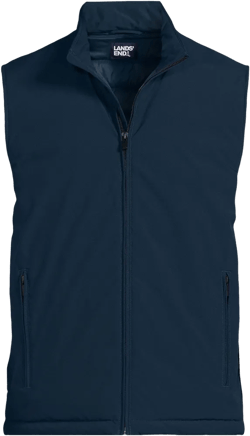 Lands' End Men's Non-Quilted Insulated Commuter Vest - X Large - Radiant Navy